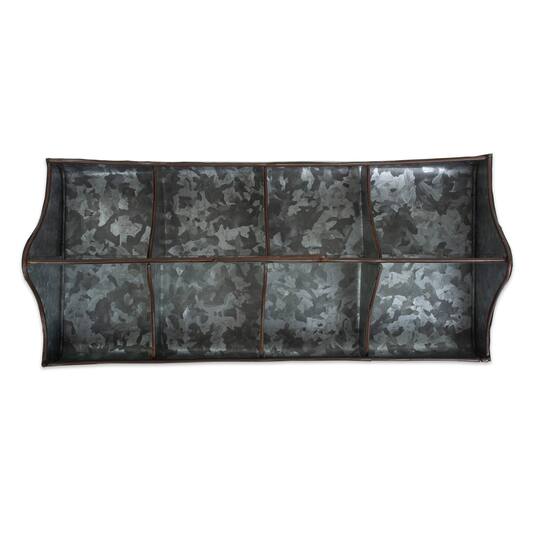 DII® 18" Galvanized Metal Farmhouse Caddy Tray